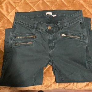 J CREW hunter green denim jeans